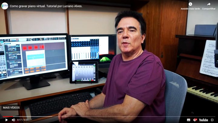 Como gravar piano virtual, Luciano Alves - CTMLA
